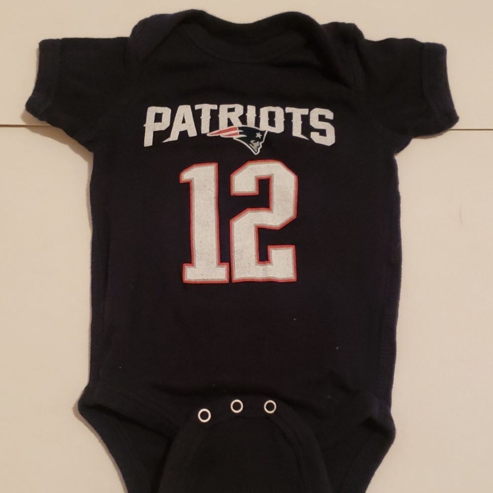 Tom Brady Patriots Jersey Baby Onesie